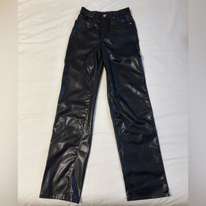 H&M Black Faux Leather Pants